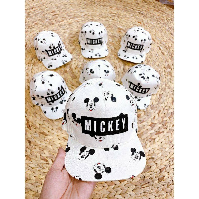 Mũ lưỡi trai⚡HM Mickey xuất xịn⚡bo chun sau chất đẹp cho bé (ảnh thật)