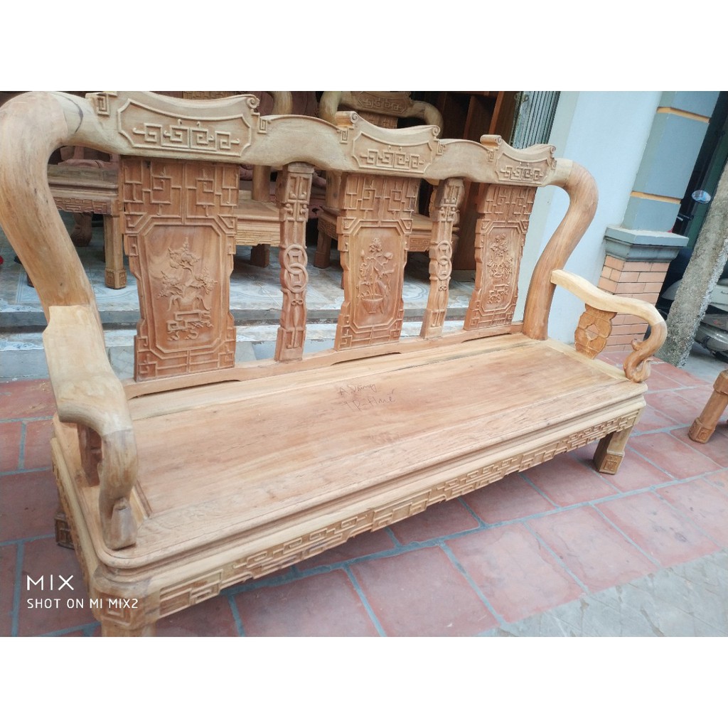 Bộ bàn ghế quốc triện gỗ gụ