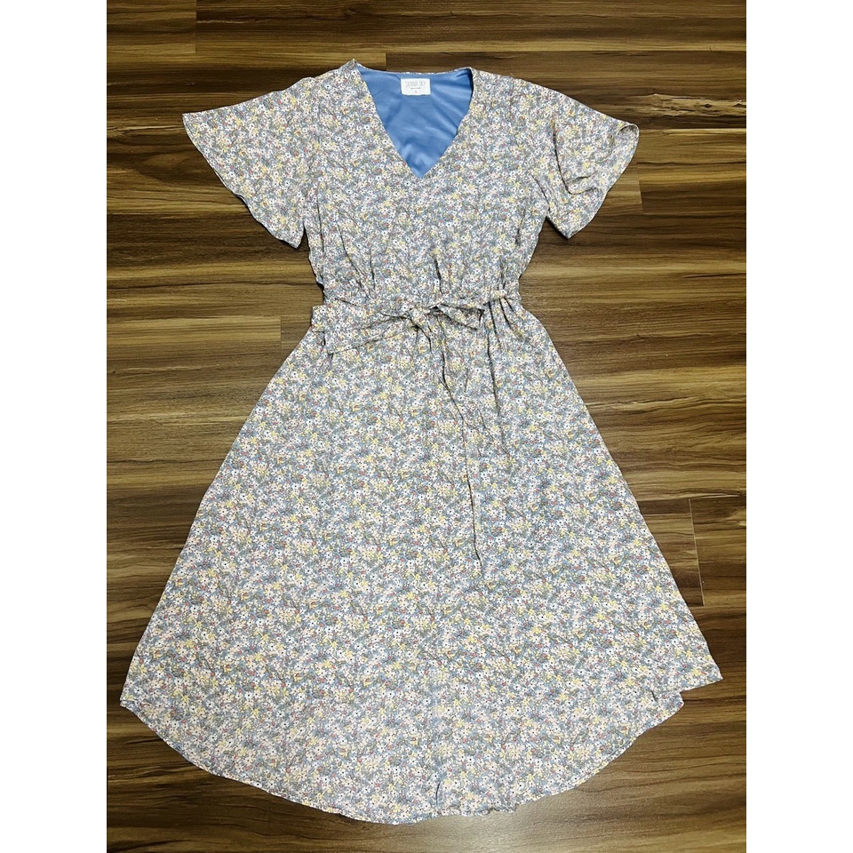 Đầm xuất dư 2 lớp Sienna Sky, màu xanh và xanh nhạt