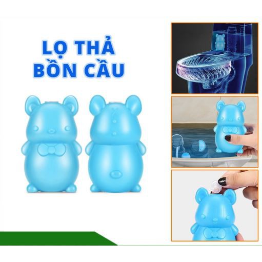 ⚡SIÊU SẠCH⚡Con Gấu Thả Bồn Cầu Tạo Hương Diệt Vi Khuẩn Làm Sạch Nhà Tắm