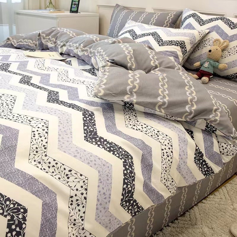 Set Bộ Vỏ Chăn Ga Gối Cotton Living - Hoạ Tiết Vintage _shinbedding