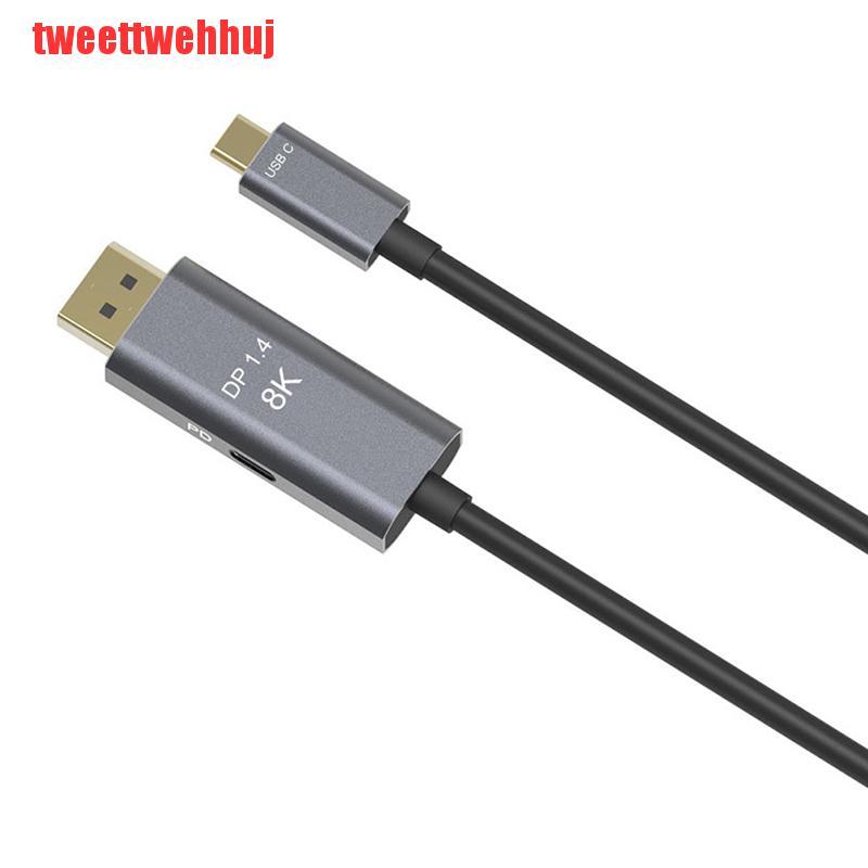 Cáp Chuyển Đổi Usb C Sang Displayport 1.4 8k Usb-C Pd 8k @ 60hz Thunderbolt 3 To Displayport