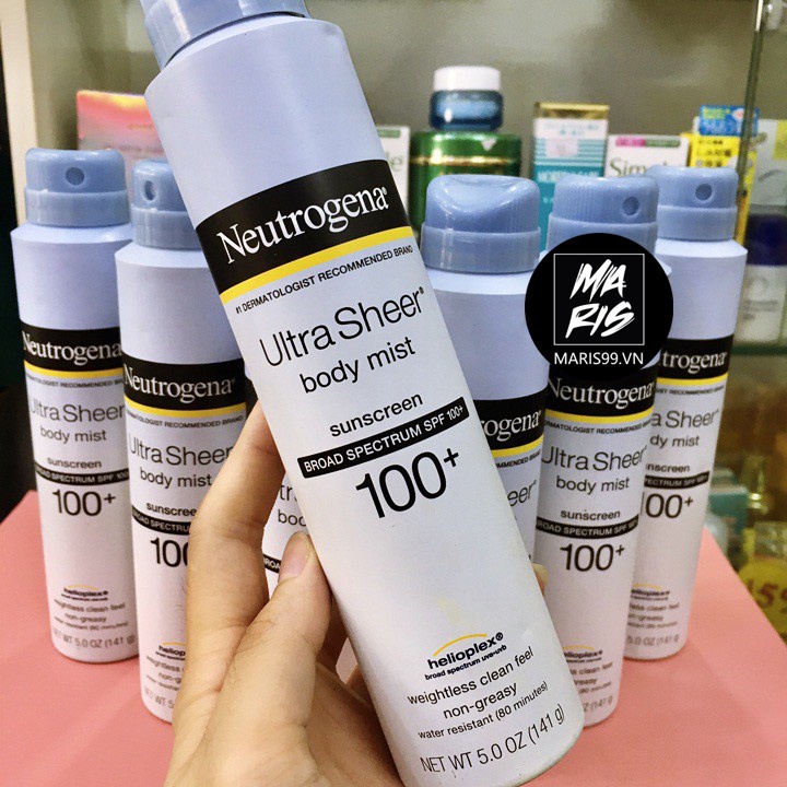 Xịt Chống Nắng Neutrogena Ultra Sheer Body Mist Sunscreen (141G)