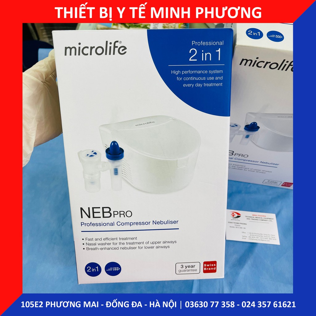 [Chính hãng] Máy xông khí dung mũi họng MICROLIFE NEBPRO