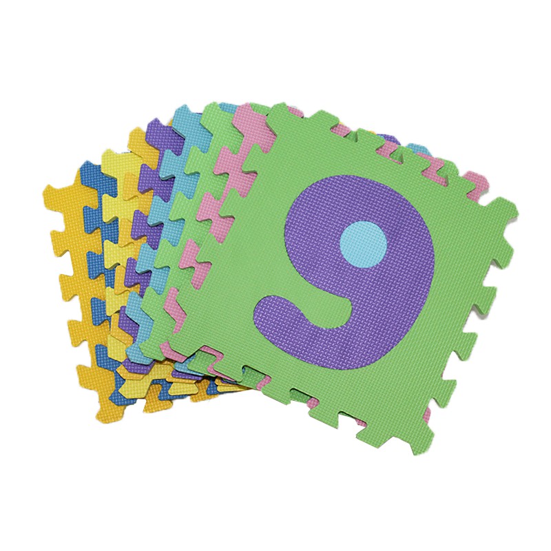 Set 10 Tấm Thảm Xốp Lót Sàn Cho Bé Suteki Loại Bảng Chữ Số, Chất Liệu EVA, Kích Thước 30x30, Dày 1cm