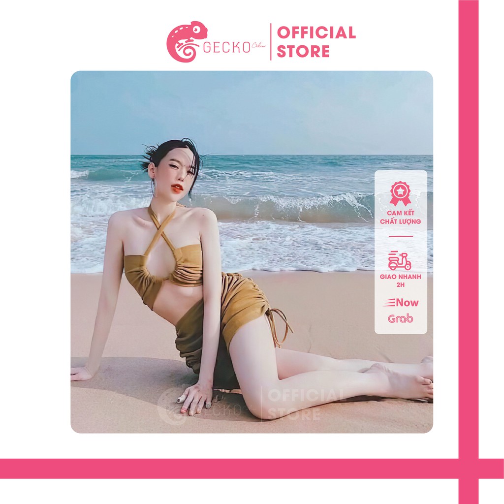 Bikini Đồ Bơi 2 Mảnh Quần Váy Kín Đáo GK0201 (Video, Ảnh Thật)
