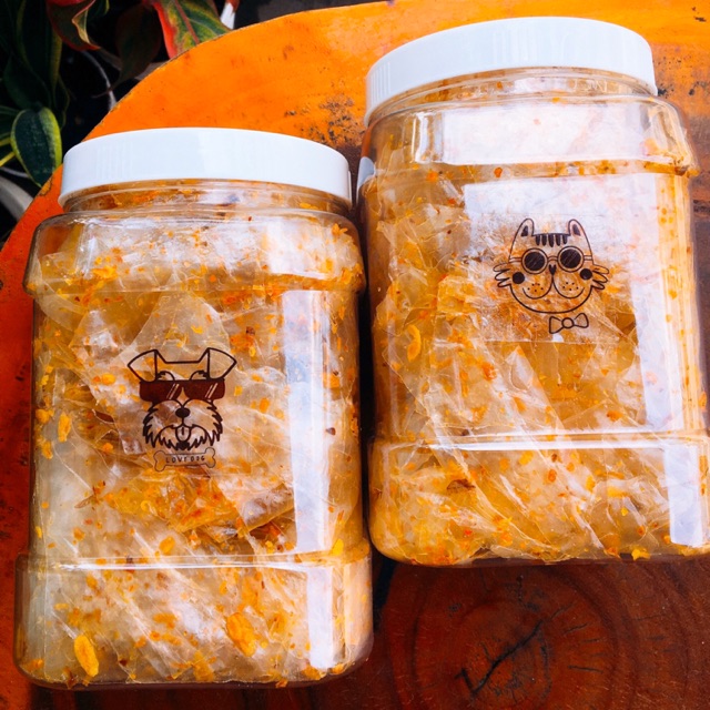 Bánh tráng sate  hành phi