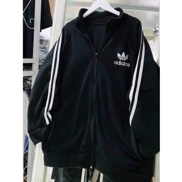 Áo khoác nỉ unisex form rộng- Áo nỉ khoá Adidas SIÊU HOT kẻ sọc | BigBuy360 - bigbuy360.vn