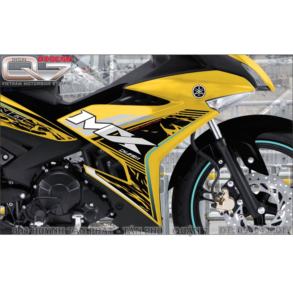 TEM RỜI EXCITER 150 MX VÀNG ĐEN