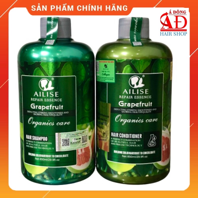 [Chính hãng] [Giá sỉ] Bộ dầu gội xả bưởi Grapefruit Ailise siê mượt phục hồi tóc chính hãng cao cấp (UK) 850mlx2