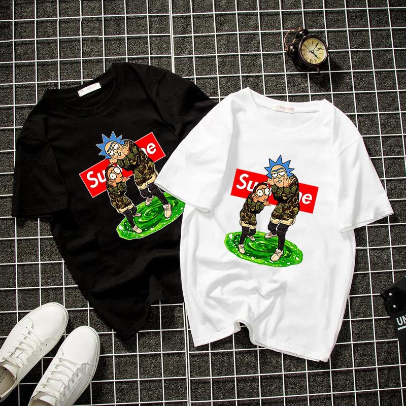 Áo thun unisex Hàn Quốc in super cá tính vải dày mịn 2019T1021