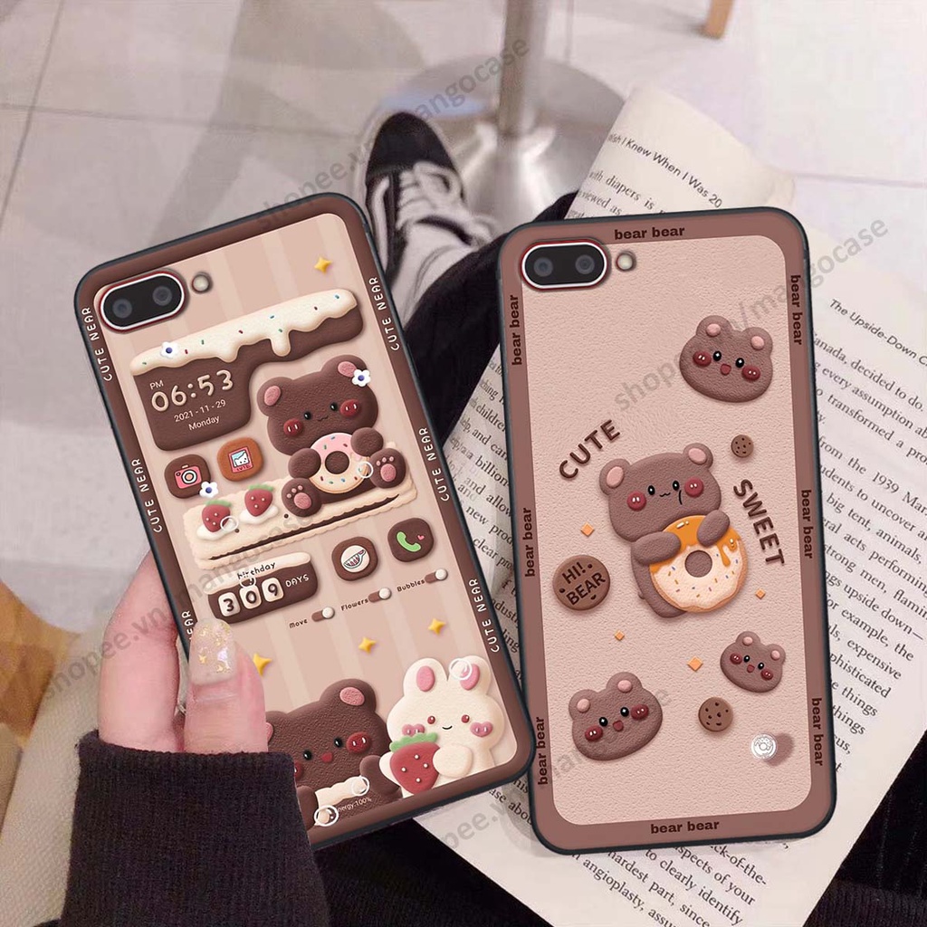 Ốp lưng Oppo A3s / A1k hình gấu, thỏ, đồng hồ cute dễ thương