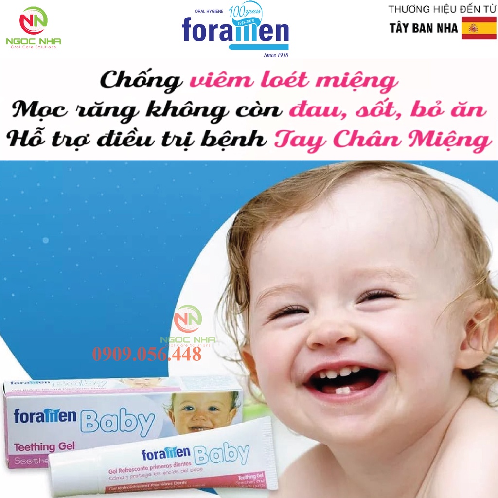 Gel bôi giảm sưng đau nướu cho trẻ mọc răng Foramen Baby 30ml