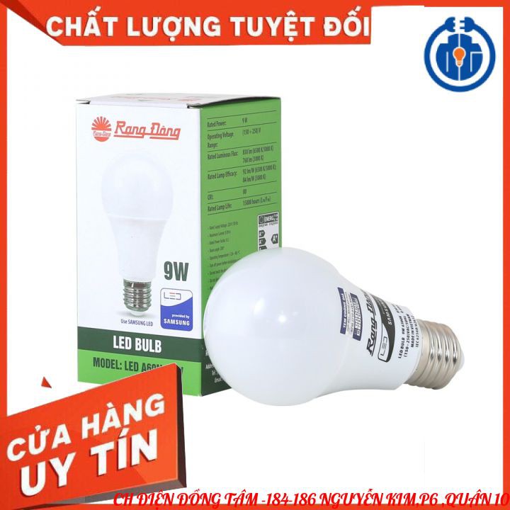 ⚡GIAO HỎA TỐC⚡ Bóng đèn LED Bulb Rạng Đông 9W.