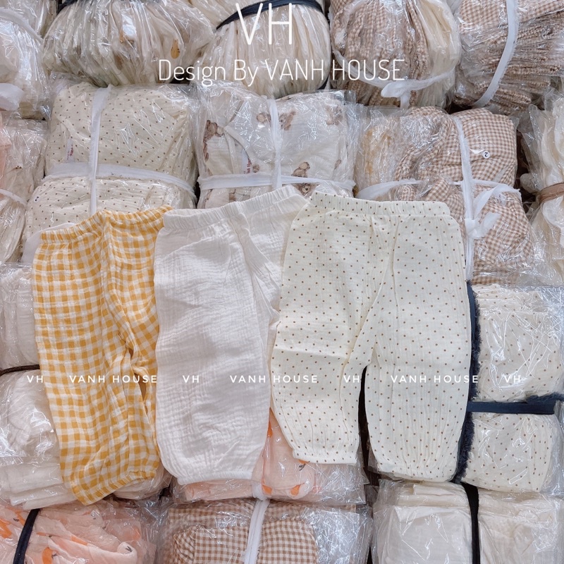 Quần bom xô muslin cao cấp mềm mịn cho bé yêu, chất liệu xô mềm, mát