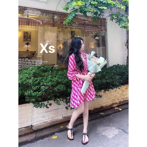 Order - Váy baby doll hồng Zara xuất