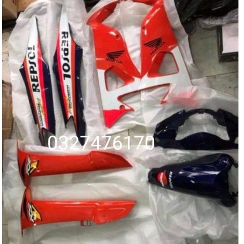 Bộ nhựa dàn áo xe WAVE RS cam zin honda luôn tem repsol