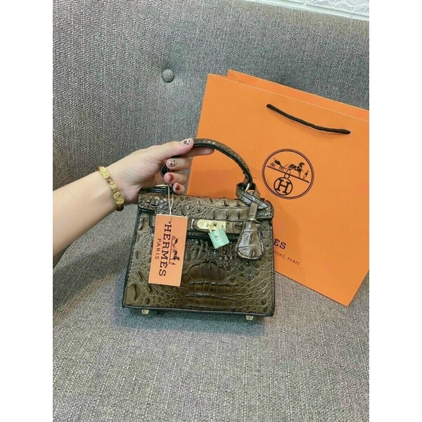 Túi hm kelly da rắn 👜👜👜 túi đeo chéo nữ