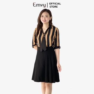 Áo sơ mi nữ kẻ cổ đức Emvy fashion A7