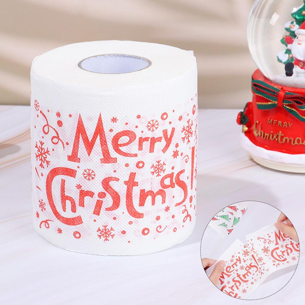 LONTIME Cuộn Giấy Vệ Sinh In Hình Ông Già Noel Trang Trí Nhà Cửa