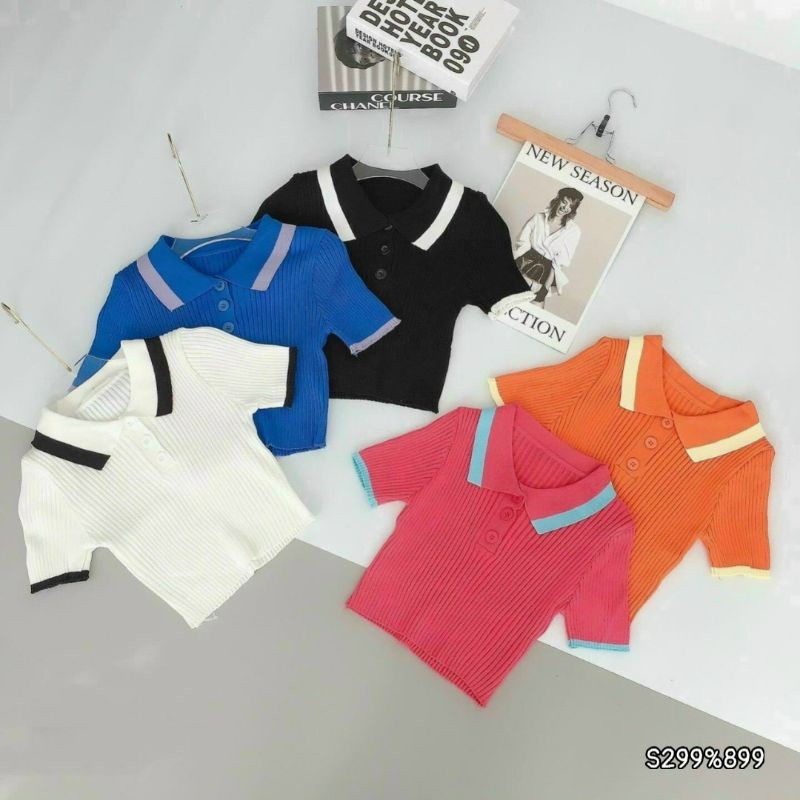 ÁO CROP TOP CỔ TRỤ