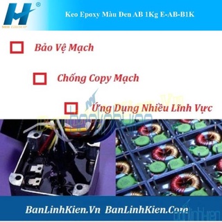 Keo epoxy màu đen ab e-ab-b1k