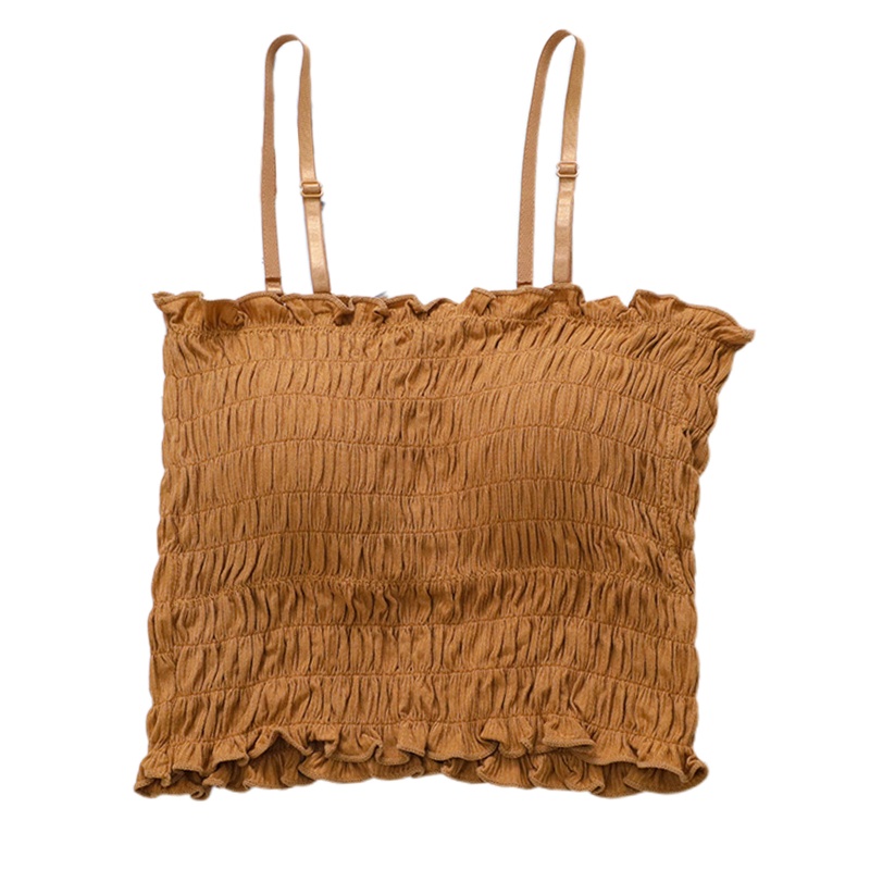 Áo Croptop Hai Dây Có Đệm Ngực Co Giãn Gợi Cảm Thời Trang Mùa Hè Cho Bạn Gái