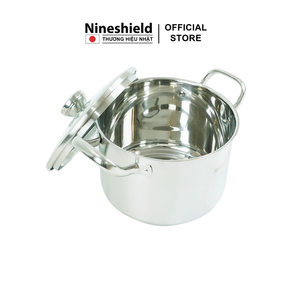 Bộ nồi Inox 3 món mẫu mới Nineshield KB BNI62