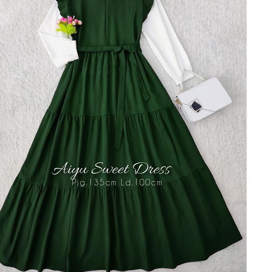 Aiyu Đầm Ngọt Ngào / Quần Áo Tuổi Teen / Quần Áo Nữ / Đầm / Phong Cách Hàn Quốc / Phong Cách Mới Nhất / Virus 2021 CEA♜