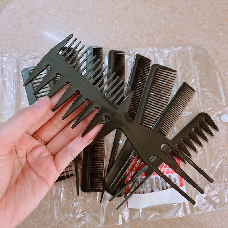 Sét Lược Tạo Kiểu Tóc Bộ 10 Chiếc Các Loại [Chính Hãng]