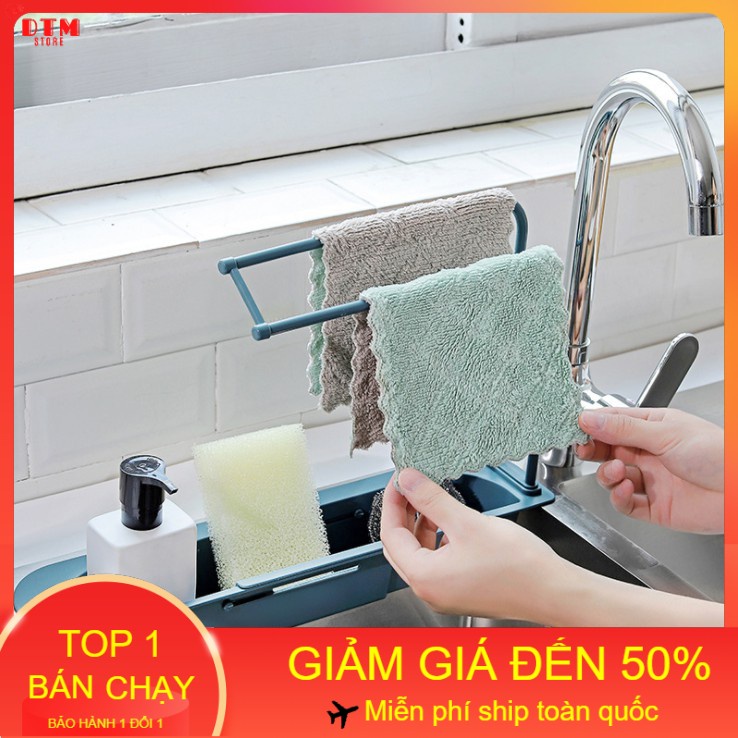 Kệ bồn treo đồ rửa chén thông minh co giãn rút gọn để đồ siêu tiện lợi DTM STORE