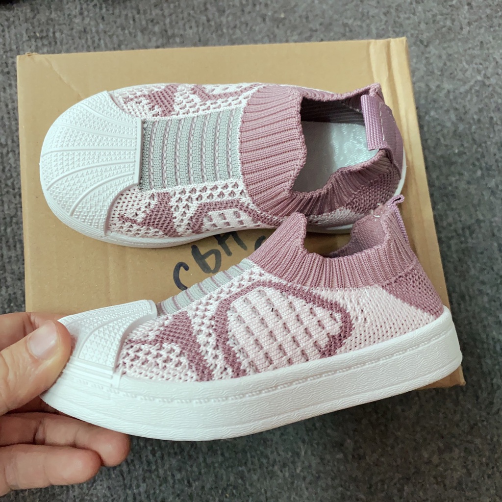 Giày Lười Cho Bé Trai Bé Gái - Giày Bún Cổ Chun Vải CanVas Thoáng Khí Size 21-32 M052