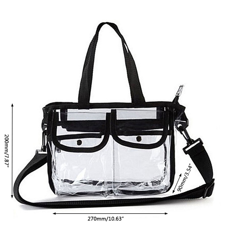 Túi tote PVC đeo vai đựng đồ vệ sinh/mỹ phẩm đi biển/ du lịch cho nữ
