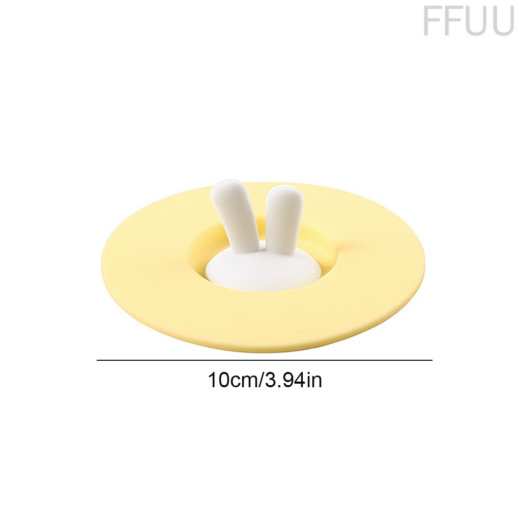 Nắp Đậy Cốc Nước Bằng Silicon Chống Bụi Hình Hoạt Hình Màu Vàng Dễ Thương Tiện Dụng 86