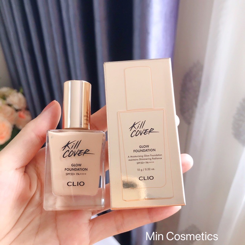 [Sẵn- Auth] Kem Nền Siêu Che Phủ Căng bóng Da Clio Kill Cover Glow Foundation 15g