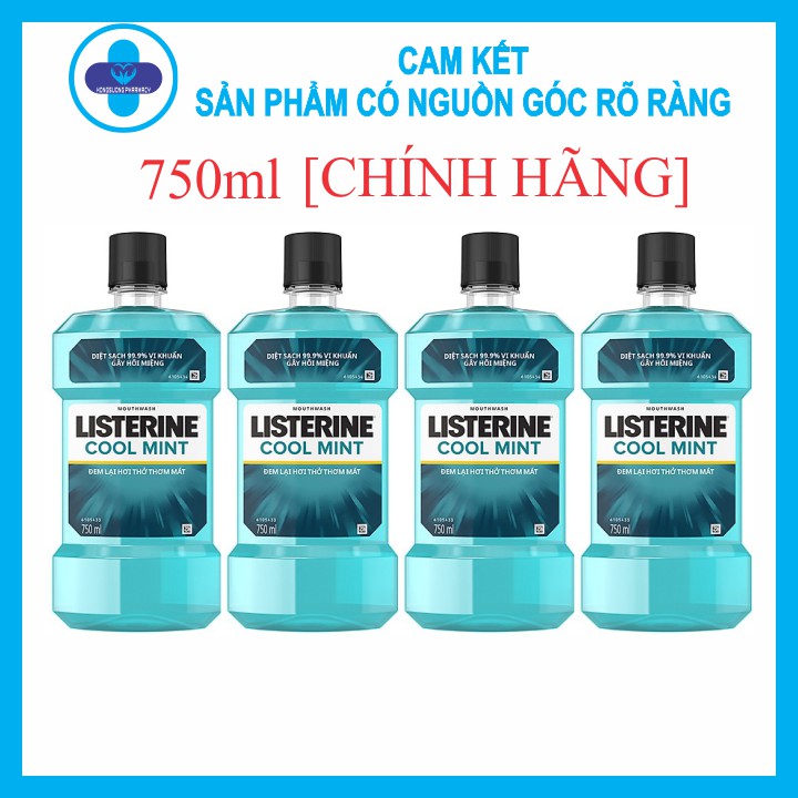 LISTERINE Cool Mint 750ml - xuất sứ Thái Lan