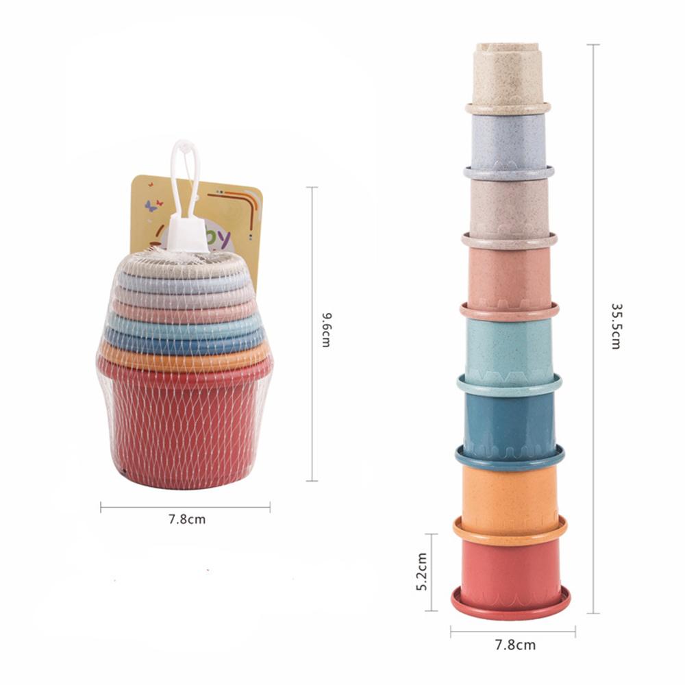 Đồ Chơi Tháp Cân Bằng Bằng Đồng Hồ Cát Lúa Mì REBUY1 Dành Cho Trẻ Em