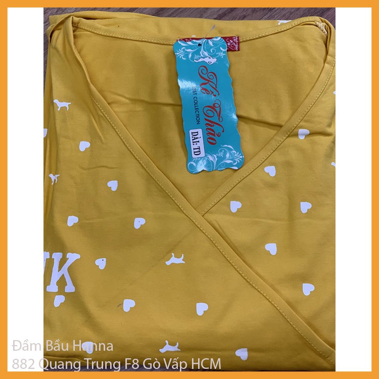 [SIZE 40-70KG] Đồ bộ cho mẹ bầu và sau sinh  dài tay cho bé ty tiện lợi thun cotton lạnh cao cấp thoáng mát không xù