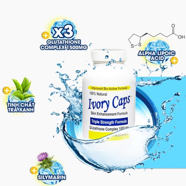 Viên Uống Trắng Da Ivory Caps Bổ Sung Glutathione ,Viên Uống Giảm Nám Tàn Nhang