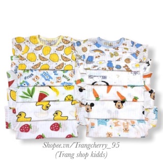 Combo 5 bộ cotton giấy cộc tay mùa hè cho bé