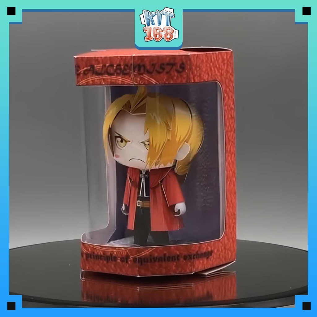 Mô hình giấy Anime Game Chibi Edward Elric - Fullmetal Alchemist+ kit hộp trang trí