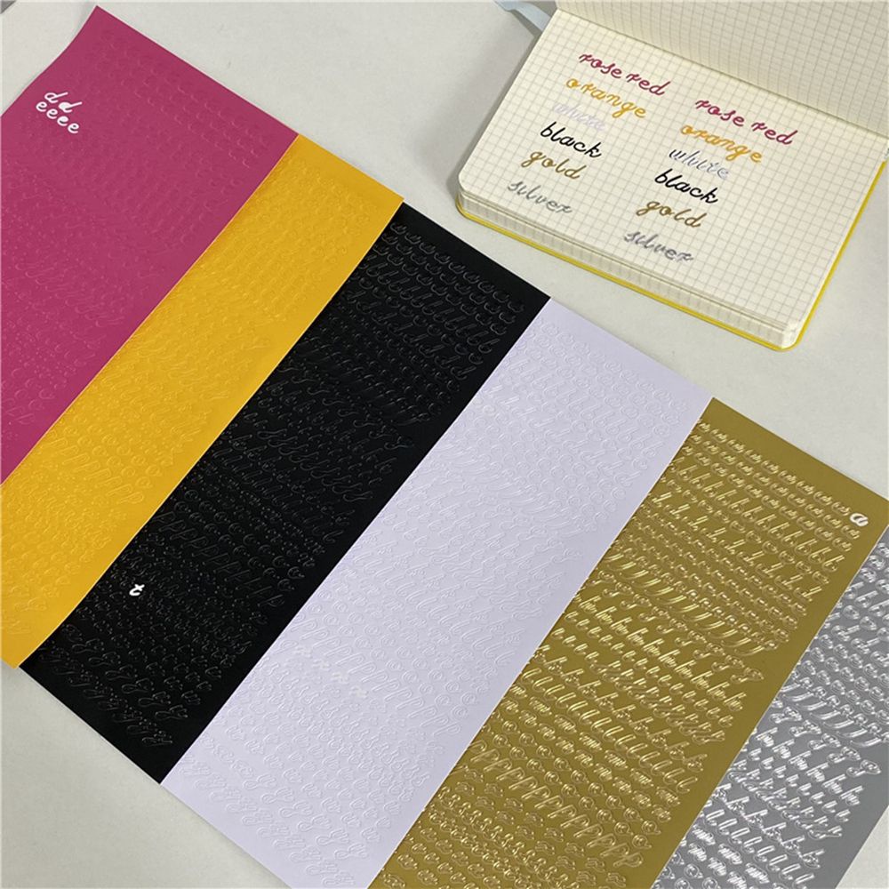 Miếng dán hình chữ cái nhiều màu sắc trang trí sổ tay DIY