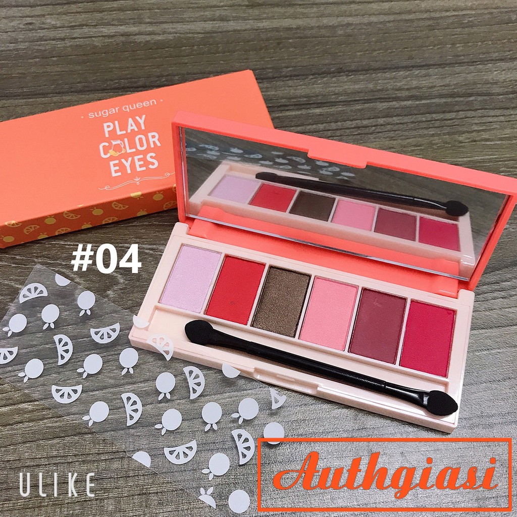 Bảng mắt Sugar Queen Play Color Eyes 6 ô kèm cọ tán cực xinh | BigBuy360 - bigbuy360.vn