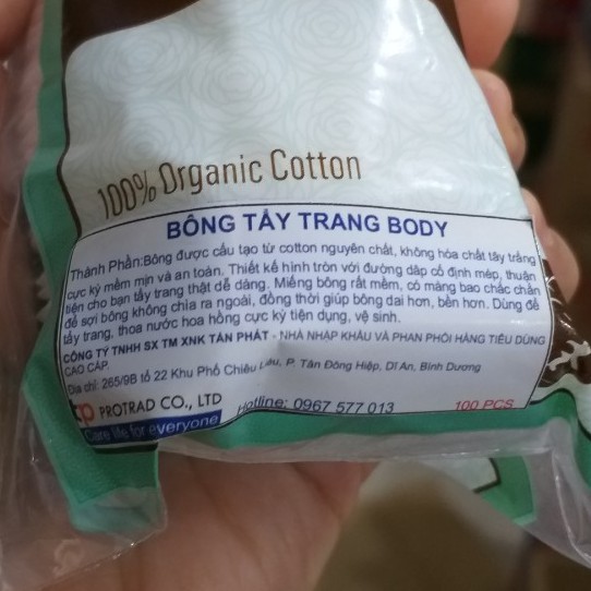 Bông tẩy trang Body ( 50 miếng 100 miếng)