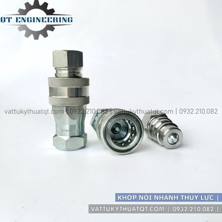 Khớp nối nhanh thủy lực thép - 3/8"