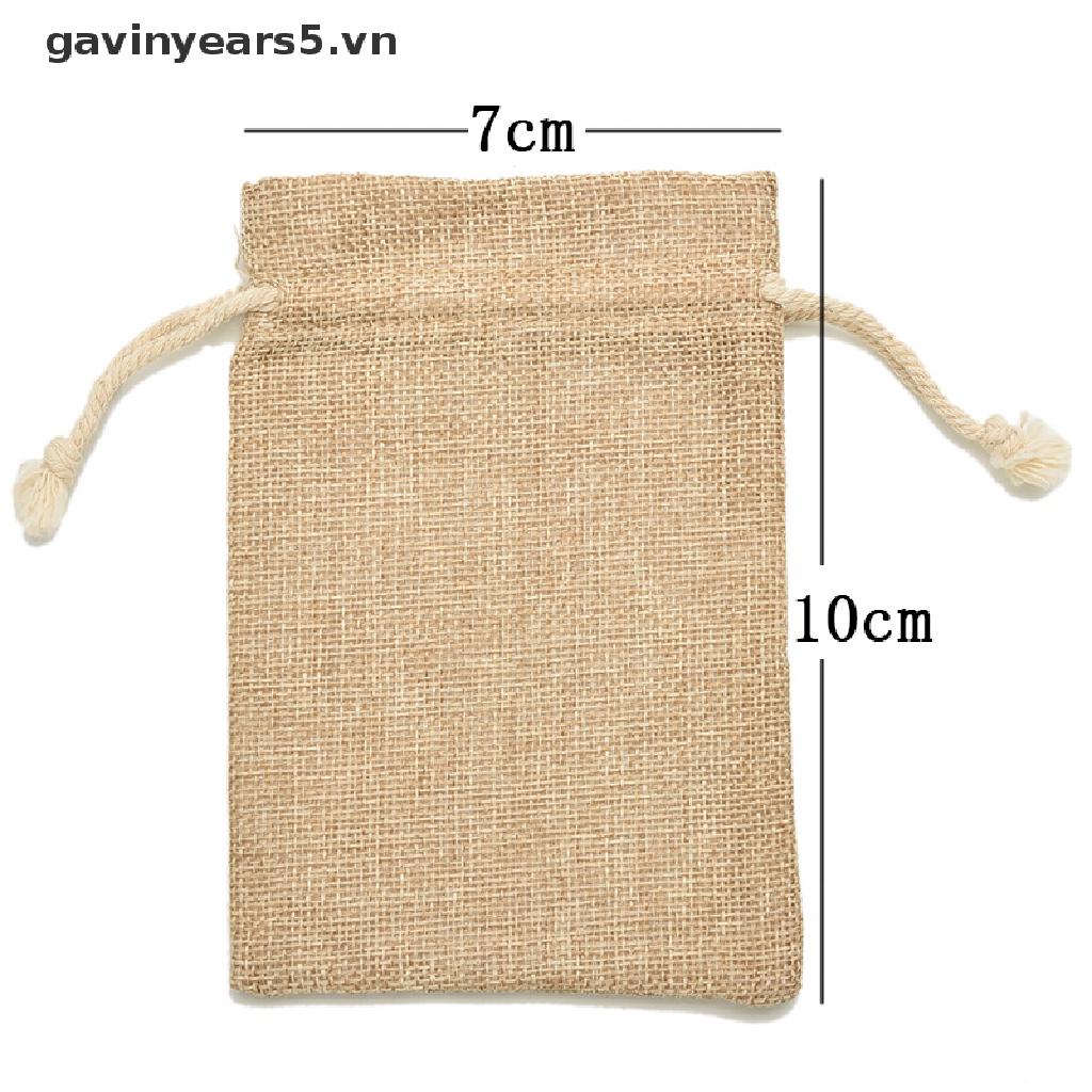 Túi dây rút mini vải bố để đựng quà cưới