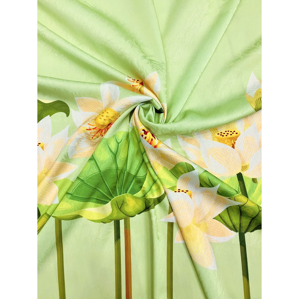 Vải lụa may áo dài, váy, sơ mi, tiệm vải của Hạp, mã 221,1 khoang 2m, lụa vân xuương cá chất mềm mịn