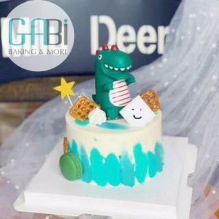 Khủng long cao su trang trí bánh