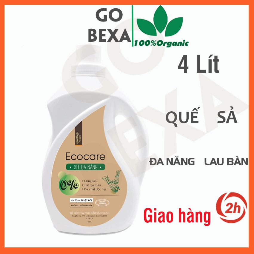 Chai 4 lít refill xịt lau bàn Ecocare, xịt đa năng Ecocare dùng cho mọi bề mặt