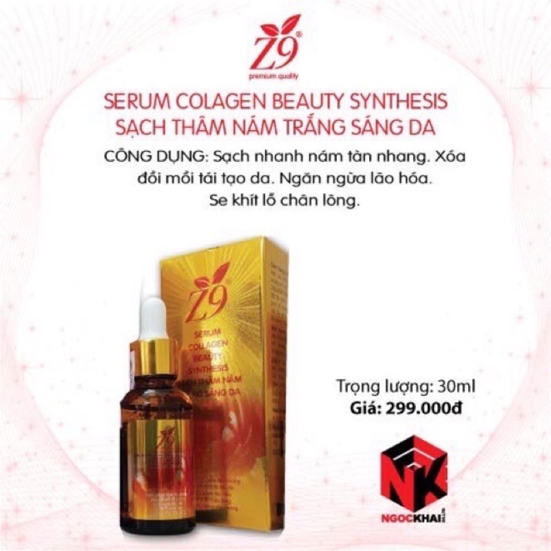 SERUM SẠCH THÂM NÁM TRẮNG SÁNG DA Z9